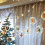 Christmas Window Curtain Lights, 3m 100LED Waterproof USB Powered String Light 6