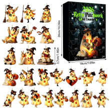 (Patch Ghost 11)Halloween Ghost Blind Box Calendar Countdown For Home Party Decor Family Interaction
