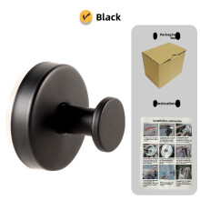 (Black)Ganci a Ventosa Circolari in Acciaio Inox Durevoli per Uso Bagno e Cucina