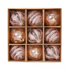 (Rose Gold) Luxury Christmas Decorations With Material Holiday Party Modern Art Gifts Theme