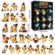 (Patch Ghost 13)Halloween Ghost Blind Box Calendar Countdown For Home Party Decor Family Interaction