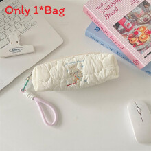 (Angel Sheep) Design Animal Cute Storage Pencil Bag With Embroidery And Spacious For Interior Students