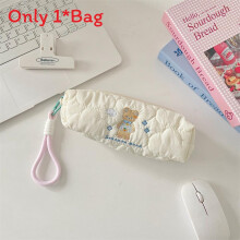 (Cloud Bear) Design Animal Cute Storage Pencil Bag With Embroidery And Spacious For Interior Students