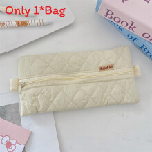 (Beige) Case With Pencil Bright Colors For Girls And Classroom Fashion Organization