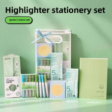 (Highlighter Green 5pcs) Stationery Morandi Gift Set For Students With Reusable Pvc Materials For Ideal Children
