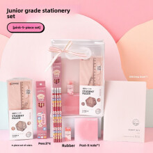 (Lower Grade Pink) Stationery Morandi Gift Set For Students With Reusable Pvc Materials For Ideal Children