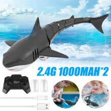 Remote Control Shark Toys High Simulation Water Fish with Light RC Toy For Kids