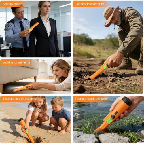 Mini Handheld Metal Detector Treasure Hunter with LED Light IP68 waterproof 2