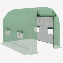 Walk-In Polytunnel Greenhouse 2.5x2m Steel Frame