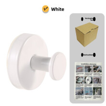 (White)Ganci a Ventosa Circolari in Acciaio Inox Durevoli per Uso Bagno e Cucina