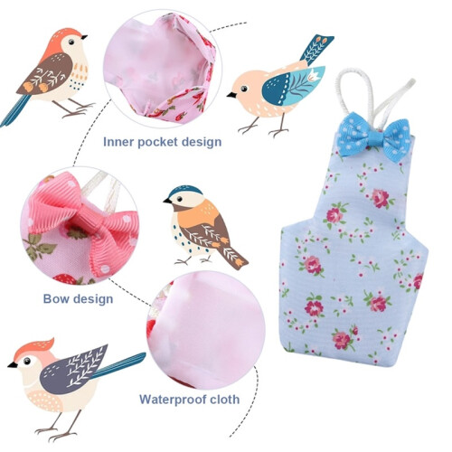 Bird Diapers – 3-Pack Reusable Polyester Flight Suit Diapers for Small Birds (Size M) 2