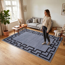 (200 x 290 cm (6 ft 5 in x 9 ft 5in)_Indoor Outdoor Rug, Nico) Extra Large Rugs Printed Carpets Runner Rug & Door Mats