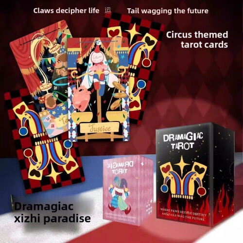 (Red Box)Tarot Interactive Playing Cards With Engaging Visuals For Adults Teens And