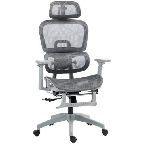(Grey, Mesh) Multi-Adjustable Mesh Office Chair - Grey