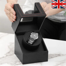 Automatic Watch Winder Display Case Rotating Storage Organizer Single Quiet Box