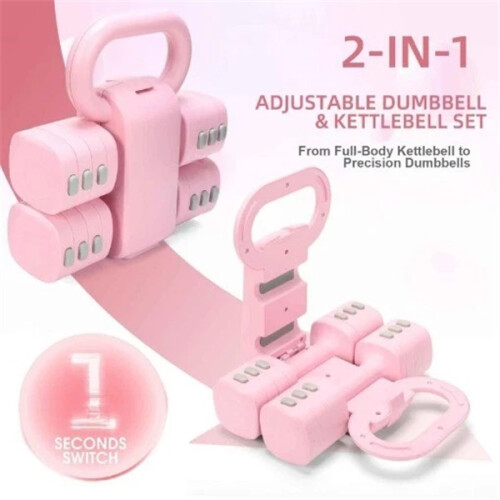 Multifunctional Dumbbells 2in 1 Home Dumbbell Kettlebells Adjustable Weight 2