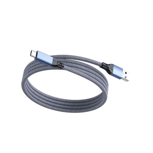 USB 3.2 Type-C Cable: 10Gbps High-Speed Data & 60W Fast Charging Blue + Grey 3 m 1