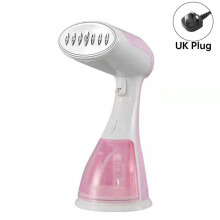 (Pink UK)Clothes Steamer Portable Handheld Iron Home Vertical Garment Steamers Steam Machine