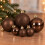 30 Espresso Brown Baubles Shatterproof Christmas 2