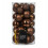 30 Espresso Brown Baubles Shatterproof Christmas 7