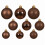 60 Espresso Brown Baubles Shatterproof Christmas 2