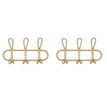 2X Rattan Wall Hooks Kids Room Decorative Hanger Clothes & Hat Organizer Hanging Rack A
