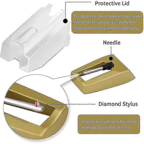 Cellule de remplacement améliorée à stylet diamant pour platine vinyle LP 1