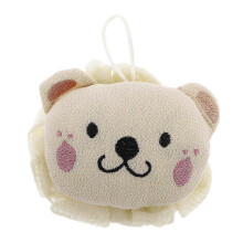 Soft Gentle Lion Design Kids Bath Loofah Shower Puff Quick Lather Body Scrubber Cleansing