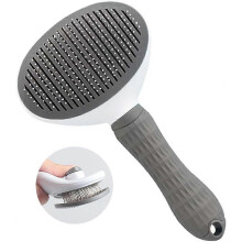 Self Cleaning Massaging Cat Dog Brush Removes Dead and Tomentose Hair for Short Long Hair