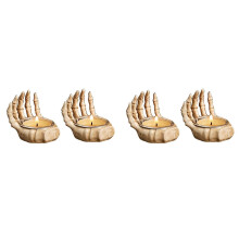 4X Halloween Skull Resin Ornaments Skull Fingers Desktop Entrance Decorative Ornaments