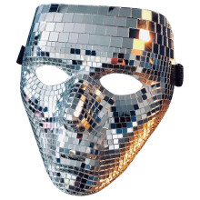 Sparkling Glitter Mirror Disco Ball Mask for DJ Masquerade Party Dressing Masks