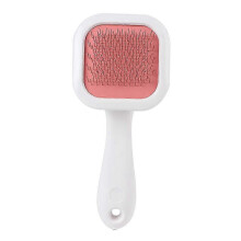 360 Pet Grooming Shedding Needle Comb Hair Removal Cleaning Brush for Dogs Cats Pink S