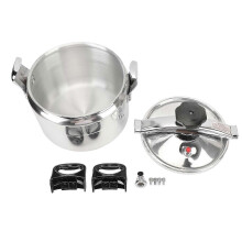 Stainless Steel NonCoated DualHandle Pressure Cooker Pot EasyClean Safety Valve Slow Cook