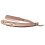 Rose Gold Folding Straight Edge Barber Razor Single Edge Replaceable Blades Stainless 1