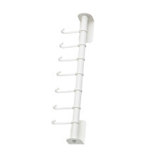 Punch Free Wall Mounted Kitchen Rail Sliding Hooks Utensil Hanging Rod Rack Organization