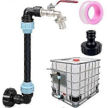 Zestaw przyłączeniowy do zbiornika IBC 1000L typu „gęsia szyja”, adapter S60x6 z gwintem grubym 3/4"