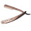 Rose Gold Folding Straight Edge Barber Razor Single Edge Replaceable Blades Stainless 2