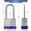12-Pack Laminated Steel Long Shackle Padlocks Keyed Alike 2