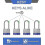 12-Pack Laminated Steel Long Shackle Padlocks Keyed Alike 3