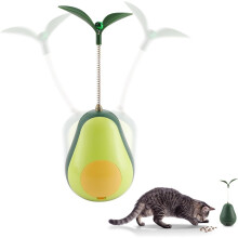 Cat Treat Dispenser Ball – Avocado Style Tumbler with Catnip Balls & Stimulating Wand
