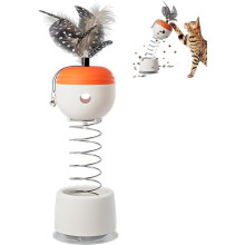 Interactive Cat Toy – Teasing Stick with Treat Dispenser for Indoor Play