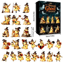 (Patch Ghost 3)Halloween Fantôme Blind Box Calendrier Compte à rebours pour Maison Fête Décoration Famille Interaction