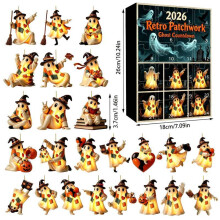 (Patch Ghost 4)Halloween Fantôme Blind Box Calendrier Compte à rebours pour Maison Fête Décoration Famille Interaction