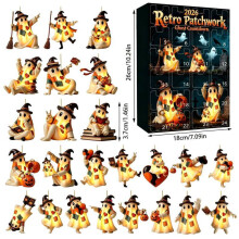 (Patch Ghost 6)Halloween Fantôme Blind Box Calendrier Compte à rebours pour Maison Fête Décoration Famille Interaction