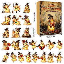 (Patch Ghost 9)Halloween Ghost Blind Box Calendar Countdown For Home Party Decor Family Interaction