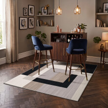 (120 X 170 cm, Milo Neutral) Luxury Printed Rugs Large Runner Rug & Door Mats