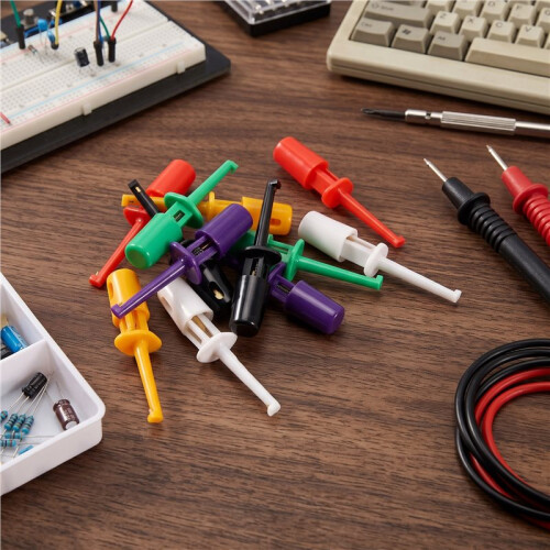 6-Color 12-Piece Test Probe Hook  IC Test Hook Suitable for Multimeter SMT SMD Wire Kit 2