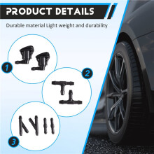 Car Front Windshield Washer Nozzle Hose Connectors T Y I Kit for Camry Prius Avalon 00-04 85381-44010 85381-AA010