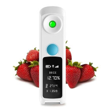 Refractometer - 0-32% Range, 0.1% Accuracy, Waterproof, Rechargeable - for Fruits, Vegetables, Desserts and Beverages