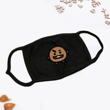 (SHOOKY Black)Mignon Kpop Bts Bouche Visage Masque Respirateur Cyclisme Anti Fans Poussiere